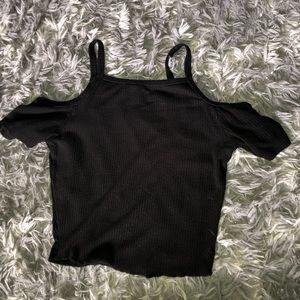 Black off shoulder top